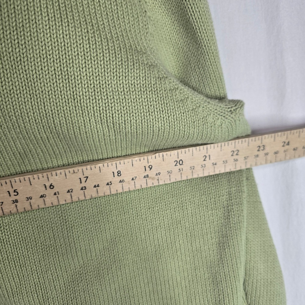 Vintage Cambridge Dry Goods Zip Up Hoodie Women XL Sage‎ Green Cotton Knit - Picture 4 of 5